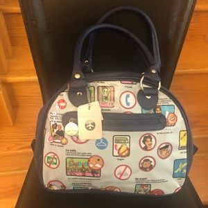 Transversion Airline Humour Vinyl Blue Bag NWT